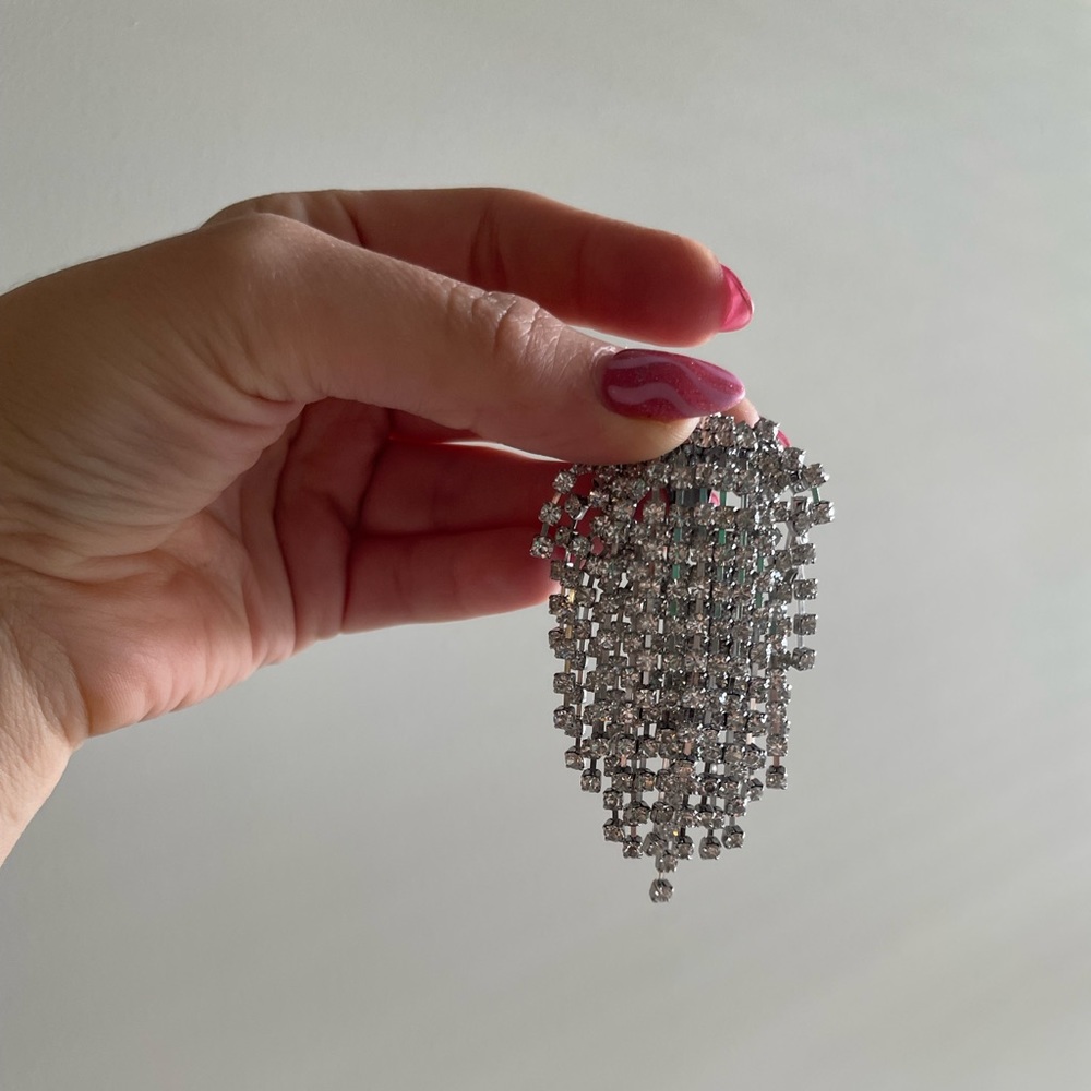 Rhinestone *clip on* earrings